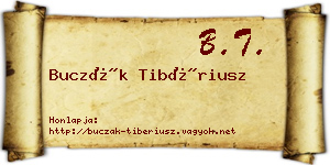 Buczák Tibériusz névjegykártya